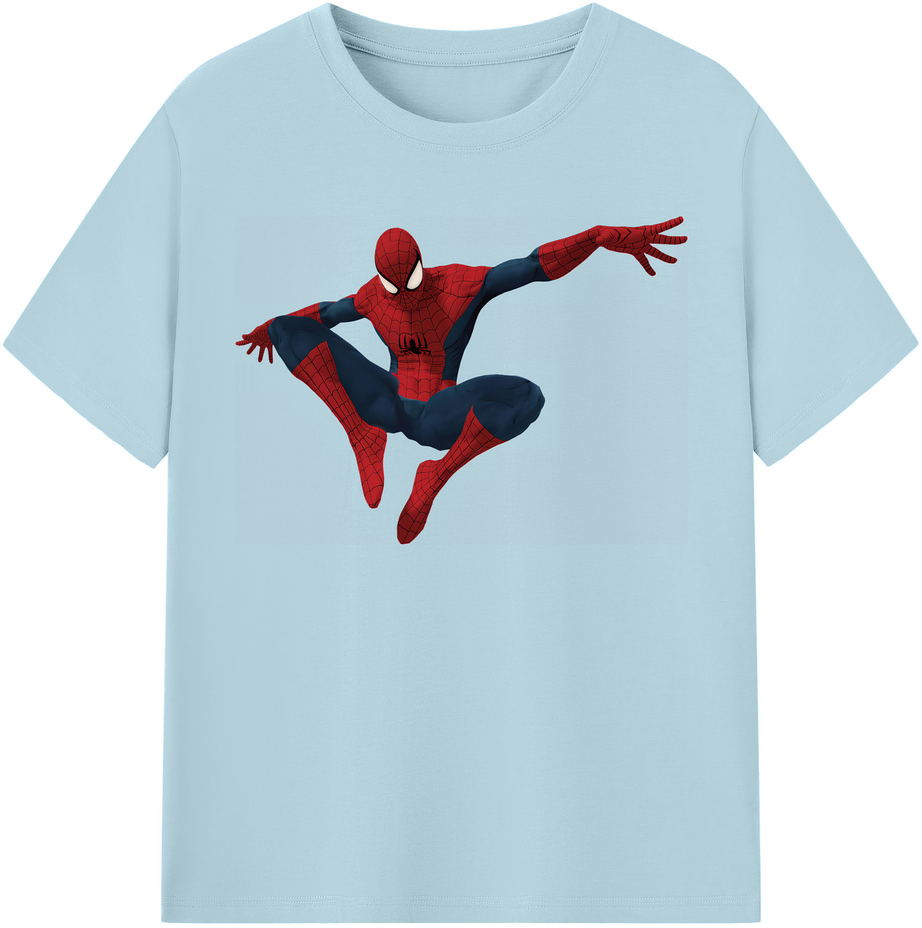 （画像用） Spider Man スパイダーマン 綿100％半袖Tシャツ（フロントプリント）